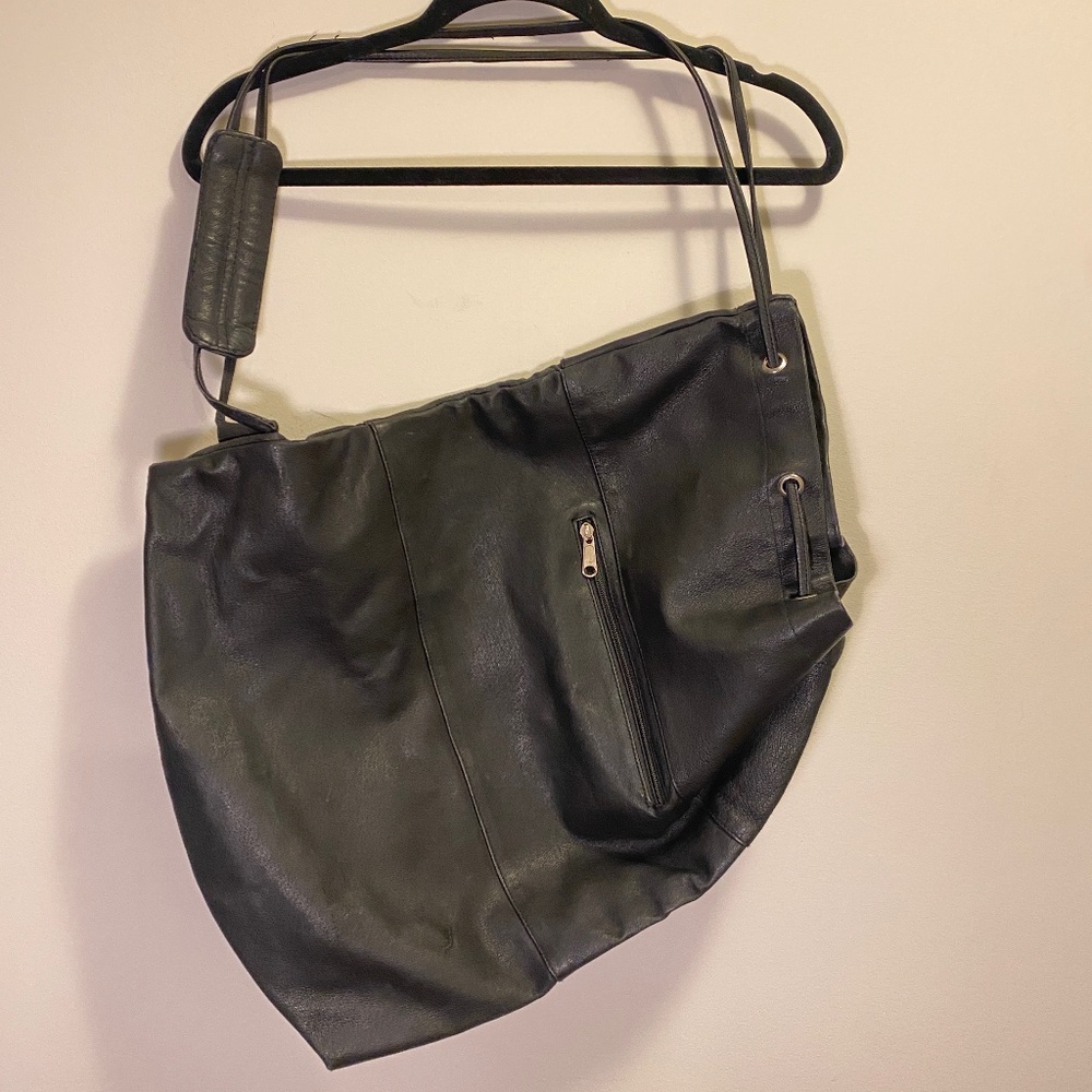 Leather Drawstring backpack